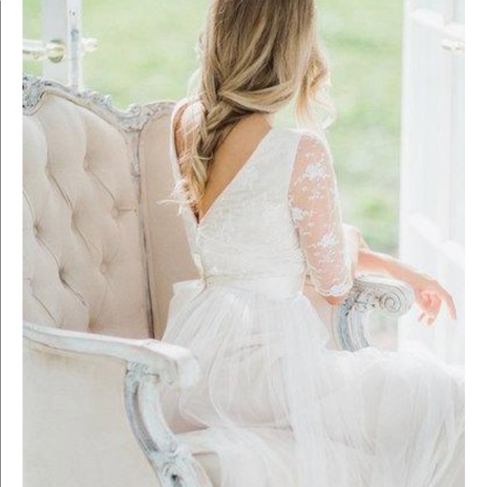 NWT Bohemian A Line Wedding Dress - Picture 2 of 8